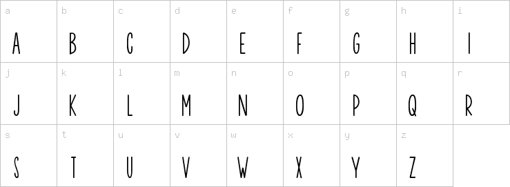 Lowercase characters