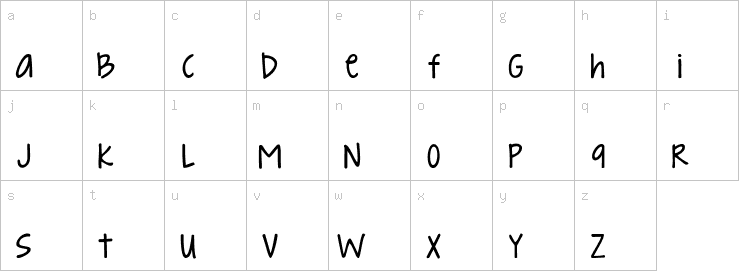 Lowercase characters