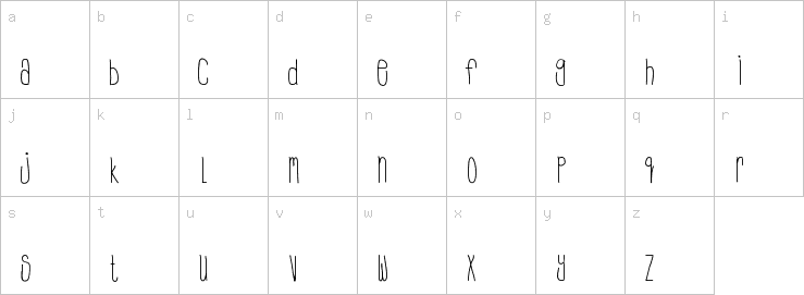 Lowercase characters