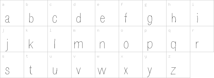 Lowercase characters