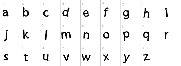 Lowercase characters