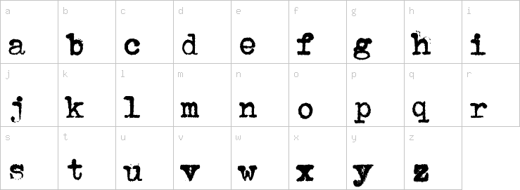 Lowercase characters