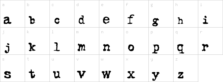 Lowercase characters