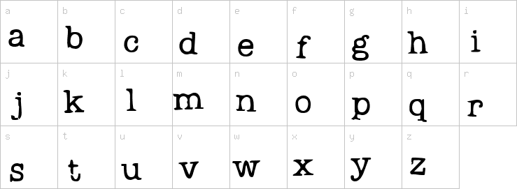 Lowercase characters