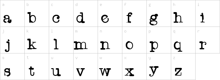 Lowercase characters