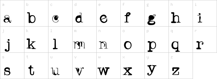 Lowercase characters