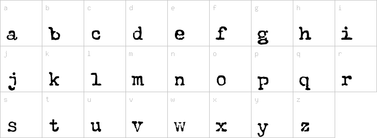 Lowercase characters