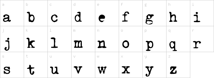 Lowercase characters