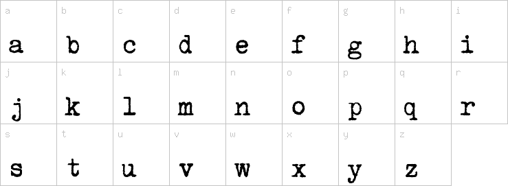 Lowercase characters