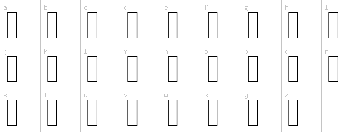 Lowercase characters