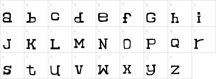 Lowercase characters