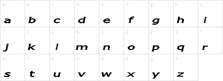 Lowercase characters