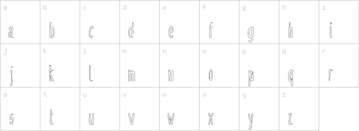 Lowercase characters