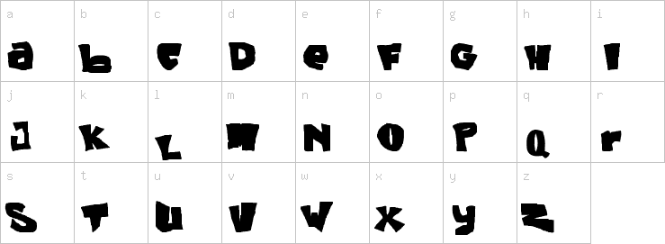 Lowercase characters