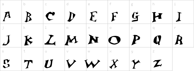 Lowercase characters