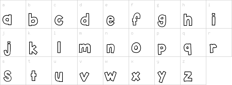 Lowercase characters