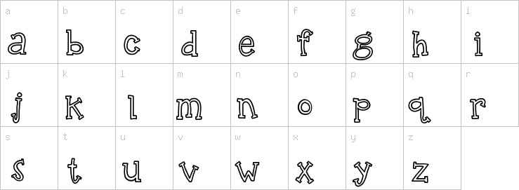 Lowercase characters