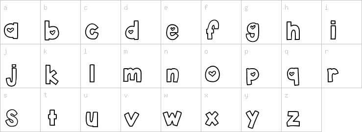 Lowercase characters