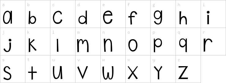 Lowercase characters