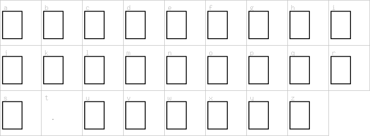 Lowercase characters