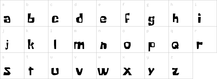 Lowercase characters