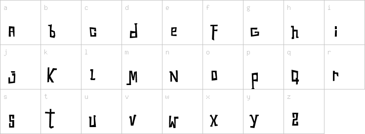 Lowercase characters