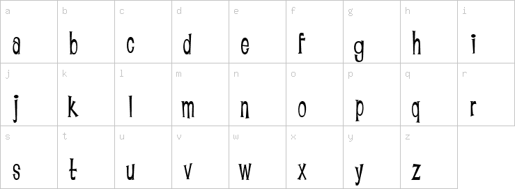 Lowercase characters