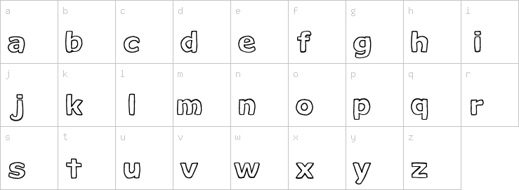 Lowercase characters