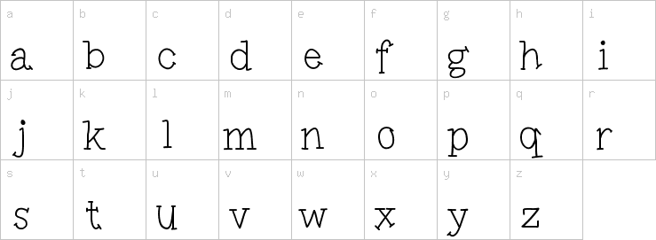 Lowercase characters