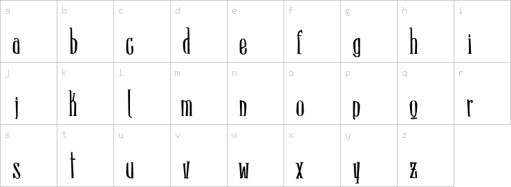 Lowercase characters