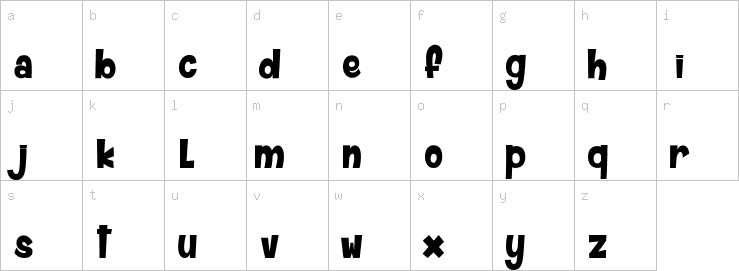 Lowercase characters