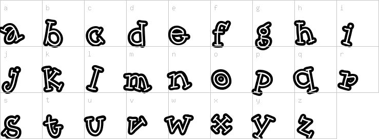 Lowercase characters