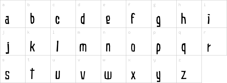 Lowercase characters