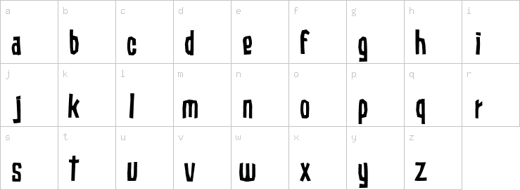 Lowercase characters