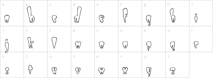 Lowercase characters