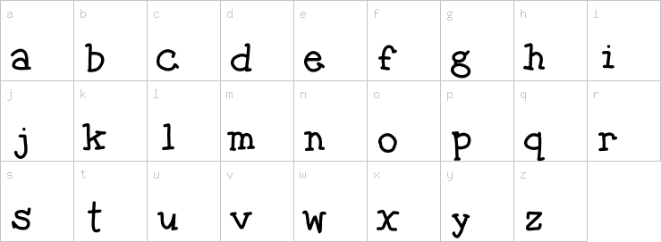 Lowercase characters