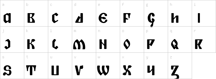 Lowercase characters