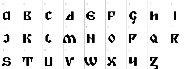 Lowercase characters