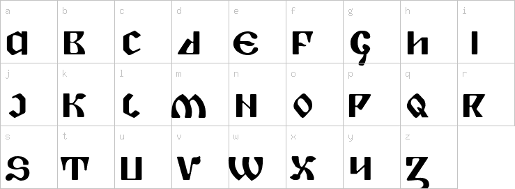 Lowercase characters