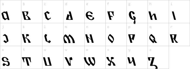 Lowercase characters