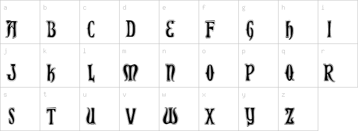 Lowercase characters