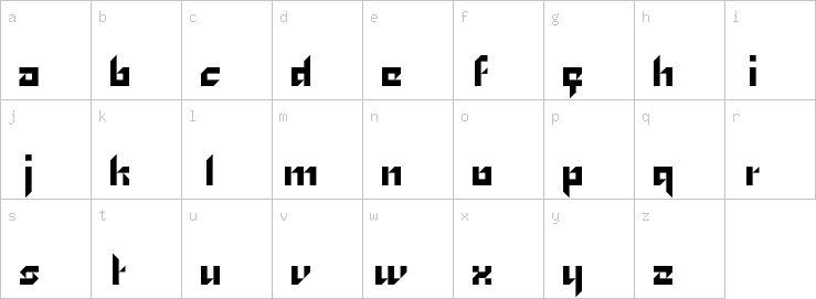 Lowercase characters