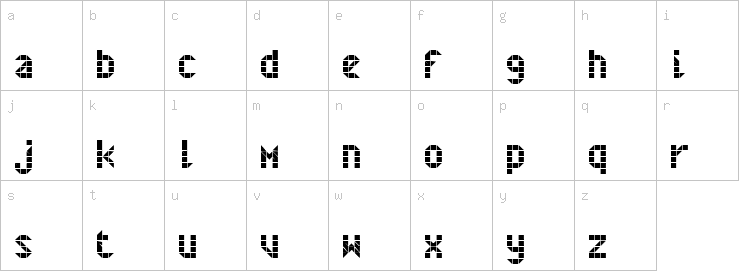 Lowercase characters