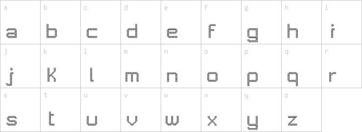 Lowercase characters