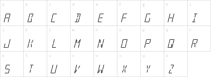 Lowercase characters