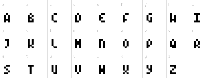 Lowercase characters