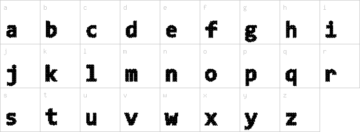 Lowercase characters