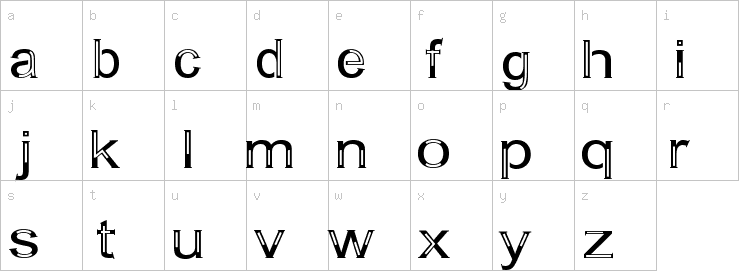 Lowercase characters