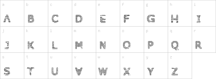 Lowercase characters