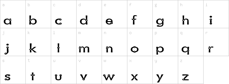 Lowercase characters